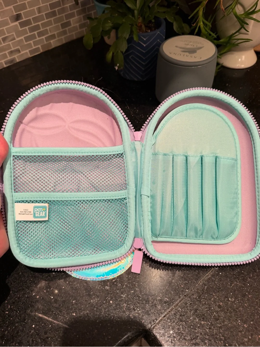 Pen + Gear Mermaid Girl's Pencil School Supply Storage Case
